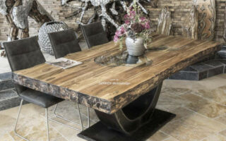 Massiver Echtholztisch mit Rohstahl - Der Tischonkel Esstische